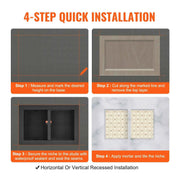 Bild in Galerie-Viewer laden, SucceBuy Shower Niche Ready for Tile Shelf Organizer Corners Niche Recessed Sealed Protection Soap Storage for Shower Bathroom