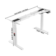 Charger l'image dans la visionneuse de galerie, SucceBuy Standing Desk Frame Electric Stand Up Computer Desk Legs Ergonomic DIY Workstation Base for Home Office Black white