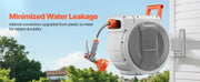 Charger l'image dans la visionneuse de galerie, Amocart Retractable Garden Hose Reel Wall Mounted Hose Reel Heavy Duty Garden Hose Reel with 9Pattern Nozzle 180°Swivel Bracket