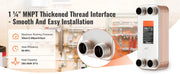 Load image into Gallery viewer, Amocart Heat Exchanger 5"x 12" 80 Plates Brazed Plate Stainless Steel For Floor Heating Water Heating Snow Melting Beer Cooling