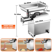 Load image into Gallery viewer, SucceBuy Electric Meat Grinder Food Processors Sausage Maker Filler Mincer Stuffer Stainless Steel with 2 Blades for Kitchen