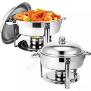 Bild in Galerie-Viewer laden, Amocart 4 Pack Chafing Dish Buffet Set Stainless Steel Chafer w/4 Full Size Pan Round Catering Warmer Server for Party Banquets