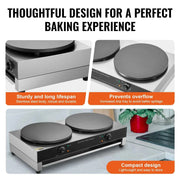 Load image into Gallery viewer, Amocart 16inch Electric Crepe Maker Double Head Commercial Crepe Machine 3400W Flat Plate Crepe Griddle Nonstick Pancake Stove
