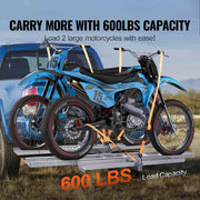 Load image into Gallery viewer, SucceBuy Motorcycle Carrier 2-Bike 600LBS Aluminum Motorcycle Carrier Hitch Mount, Loading Ramp Scooter Dirt Bike Trailer Hauler