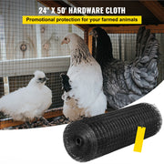 Load image into Gallery viewer, SucceBuy Welded Wire Fence Vinyl Coated Chicken Rabbit Mesh 1"x1" 16 Gauge 24"x50'/24"x100'/36"x50' Black Hardware Cloth & Mesh
