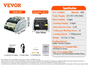 Load image into Gallery viewer, SucceBuy 1000 Pcs/Min Money Counter Business Cash Register Bill Counterfeit Bill Detector by UV/MG/IR/DD Function for Bank Store