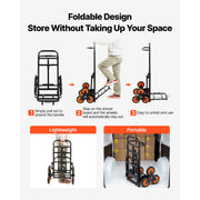 Load image into Gallery viewer, SucceBuy Stair Climbing Cart 220 lbs Stair-Climbing Capacity Heavy-Duty Folding Trolley Cart w/ Telescoping Handle for Groceries - AMOCART