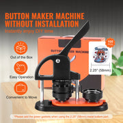 Load image into Gallery viewer, SucceBuy Button Maker 25/32/58 Pin Maker with Button Parts Ergonomic Arc Handle Punch Press Kit Button Maker Machine