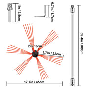 Load image into Gallery viewer, SucceBuy Chimney Sweep Kit 39in Nylon Chimney Rods and Brush Head Electric Drill Drive Sweeping Cleaning Tool for Fireplace