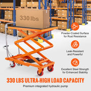 Load image into Gallery viewer, SucceBuy 330/770/1760Lbs Lifting Platform Hydraulic Car Lift Table Cart Heavy Duty Double Shear Wheelbarrow for Repair Motorcycl - AMOCART
