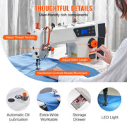 Load image into Gallery viewer, Amocart Industrial Sewing Machine Upgraded 550W Servo Motor with Table Stand 5000s.p.m Heavy Duty Lockstitch Sewing Machine
