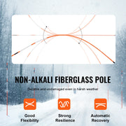Charger l'image dans la visionneuse de galerie, Amocart Driveway Markers 48 inch 0.4 inch Diameter Fiberglass Poles Snow Stakes For Parking Lots Walkways Easy Visibility