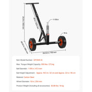 Load image into Gallery viewer, Amocart 600lbs Tongue Trailer Dolly with 16.5in-22in Adjustable Height & 1-7/8 in Hitch Ball Steel Boat Mover Moving Car Rvs