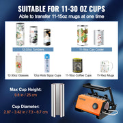 Load image into Gallery viewer, SucceBuy 11-30Oz Cup Tumbler Heat Press Touchscreen DIY Gift Ceramic Mug Heat Presser Sublimation Transfer Auto Printing Machine