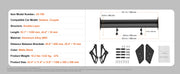 Bild in Galerie-Viewer laden, Amocart GT Wing Car Spoiler 53.1 inch Universal Spoiler with Double Deck Car Rear Spoiler Wing, Racing Spoiler BGW/JDM Drift