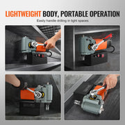Bild in Galerie-Viewer laden, Amocart Magnetic Drill Press 1300W Low Profile Mag Drill Light Weight Portable Mag Drilling Machine with Cooling Device