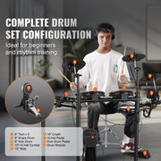 Bild in Galerie-Viewer laden, Amocart Electric Drum Set 32 Drum Kits & 480 Sounds, USB MIDI Supported 8 / 10 in Quiet Mesh+10 in Cymbals Drum Sticks Easy Use