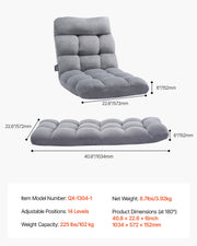 Load image into Gallery viewer, Amocart Floor Chair Recycled Foam Folding Sofa Chair Multifunctional Floor Chair with Back Support Ideal for Sleeping Reading