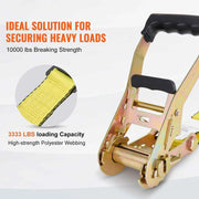 Load image into Gallery viewer, Amocart 10000Lbs Ratchet Tie Down Straps Ratchet with Heavy Duty Track Spring Fittings for Moving Securing Cargo Motorcycle