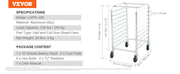 Load image into Gallery viewer, SucceBuy 10/20 Sheet Bun Pan Rack Commercial Bakery Racks with Brake Wheels Aluminum Racking Trolley Storage for Bread Baking