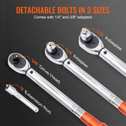 Load image into Gallery viewer, SucceBuy Torque Wrench Set Drive Click Torque Wrench Dual-Direction Adjustable Mechanical Dual Range Scales Torque Wrench Kit