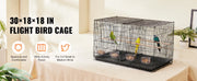 Charger l'image dans la visionneuse de galerie, Amocart 30In Flight Bird Cage Stackable Divided Small Animal Cage for Kinds of Birds Pet Travel Birdcage with Handle and Perche