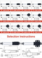 Load image into Gallery viewer, DC 12V Small Linear Actuator Stroke 30mm Max Force 33Lbs Electric Motor For Cabinets Window Opener Robitcs With Free Bracket