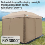 Load image into Gallery viewer, Outdoor 10x10 Feet Pop up Canopy Gazebo Tent Straight Leg with 4 Double Layer Sidewall Perfect Instan Event Shelter Air Vent Top