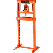 Load image into Gallery viewer, SucceBuy 6/12 Ton Hydraulic H-Frame Garage Floor Adjustable Shop Press with Plates 6/12T Orange for Garage or Professional Shop