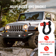 Bild in Galerie-Viewer laden, Amocart 4pcs 5/8" D-Ring Shackle 8T 13T Breaking Strength Tow Hook with 3/4" Screw Pin for Truck Off Road Towing Accessories