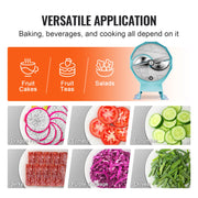 Load image into Gallery viewer, SucceBuy Manual Vegetable Fruit Slicer 0-0.5"/0-12mm Adjustable Commercial Slicer Machine Stainless Steel Blade Food Cutter