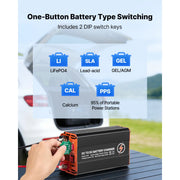 Load image into Gallery viewer, SucceBuy DC to DC Battery Charger 520W 40A Alternator Charger Fits LiFePO4 Lead-Acid AGM GEL Batteries 12V/24V-12V/24V for RV - AMOCART