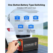 Load image into Gallery viewer, Amocart DC to DC Battery Charger 520W 40A Alternator Charger Fits LiFePO4 Lead-Acid AGM GEL Batteries 12V/24V-12V/24V for RV