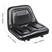 Bild in Galerie-Viewer laden, Amocart Universal Forklift Seat Fold Down Tractor Seat with Adjustable Angle Back and Micro Switch Comfortable Forklift Seat