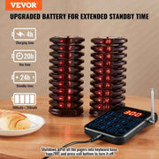 Load image into Gallery viewer, Amocart Restaurant Pager System Wireless Long Range Lineup Waiting Queue Signal Guest Customer Calling Beepers for Food Truck