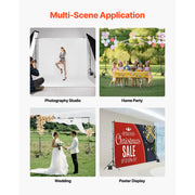 Load image into Gallery viewer, SucceBuy Backdrop Stand Adjustable Photo Backdrop Kit Heavy Duty Projector Screen Stand for Wedding Photo Video Studio Party
