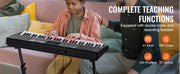 Bild in Galerie-Viewer laden, SucceBuy 61 Key Digital Keyboard Piano Electric Portable Piano 200 Tones 200 Rhythms or 600 Tones 500 Rhythms for Beginner Use