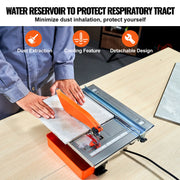 Load image into Gallery viewer, SucceBuy Wet Tile Saw 7-inch 65Mn Steel Blade 3500 RPM Induction Motor Tile Cutter Wet Saw Water Reservoir 0-45 Degrees Angle - AMOCART