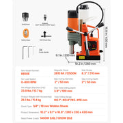 Load image into Gallery viewer, Amocart Magnetic Drill Press Portable Mag Drill Press Adjustable Speed for Metal Surface Industrial and Home Improvement Orange