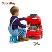 Load image into Gallery viewer, SucceBuy 60 Pcs Kids Mechanic Car Repair Set with Removable Parts & Horn Workshop Set Engine Toy for Toddler Children Gift