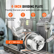 Load image into Gallery viewer, SucceBuy Precision Milling Rotary Table 4''/100mm Horizontal Vertical Model with 3-Jaw Chuck Indexing Tools for Milling Machines