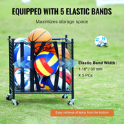 Load image into Gallery viewer, Amocart Rolling Sports Ball Storage Cart Sport Equipment for Indoor Outdoor Steel Storage Rack for Garages Gym and Schools