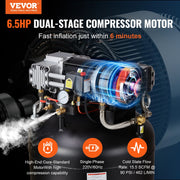 Load image into Gallery viewer, SucceBuy 80 Gallon Air Compressor 6.5HP 145PSI Oil Free Air Compressor Ultra Quiet Compressor for Industrial Sites Auto Repair