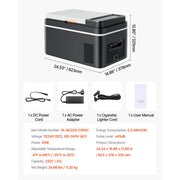 Load image into Gallery viewer, SucceBuy 20L 22L 35L 45L 55L Car Refrigerator Mini Fridge Freezer Portable Compressor Cooler DC 110-240V Ice Box for Camping