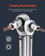 Load image into Gallery viewer, Amocart Torx Bit SocketSet 34-Piece Solid Star and Tamper Proof T6-T70 S2 AlloySteel and Cr-V Steel Drives Enhanced StorageCase