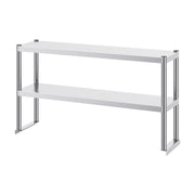 Load image into Gallery viewer, SucceBuy Stainless Steel kitchen worktable Overshelf with Height Adjustable Overshelf Prep Work Table for Kitchen Restaurant