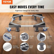 Load image into Gallery viewer, Amocart 400 lbs Mini Fridge Stand Mover Adjustable Mobile Base with 4 Locking Swivel Wheels for Washing Machine Refrigerator