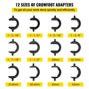 Load image into Gallery viewer, SucceBuy Inner Tie Rod Tool Kit 12 Pcs Tie Rod Removal Tool 12 Pcs Crowfoot Adapters Master Inner Tie Rod Tool Set Tie Rods Tool