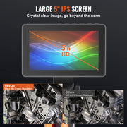 Load image into Gallery viewer, SucceBuy Articulating Borescope Camera with Light Two-way Articulated Endoscope Inspection with 6.4mm Tiny Lens 5" 1080P Screen