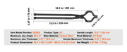 Bild in Galerie-Viewer laden, Amocart Blacksmith Tongs 18” V-Bit Bolt Tongs Wolf Jaw Tongs Z V-Bit Tongs and Gripping Tongs Carbon Steel Forge Tongs